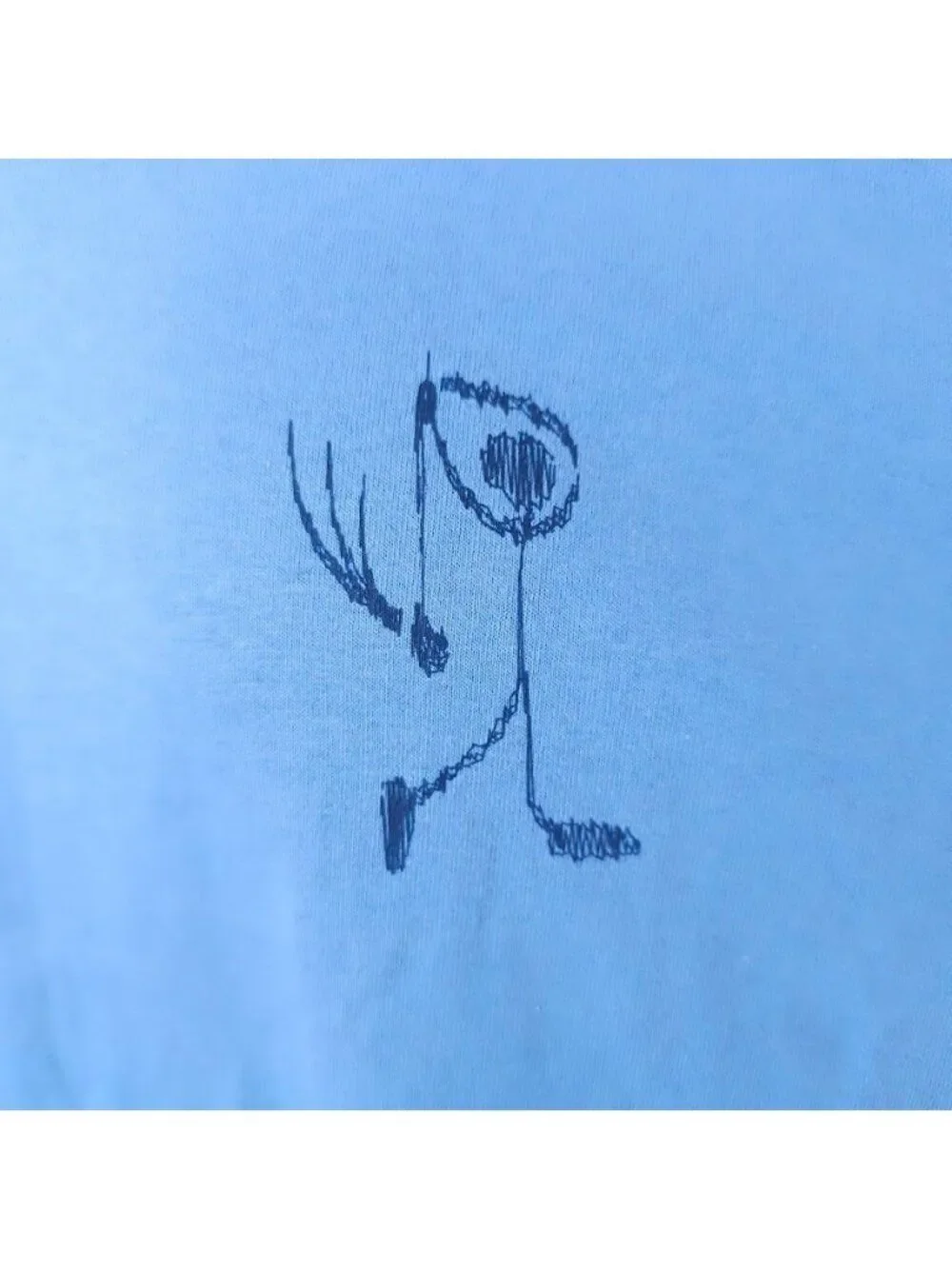 Vintage Golf T Shirt Mens Size XL Blue Y2K Stick Figure